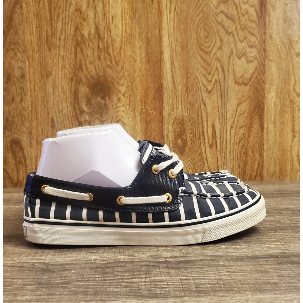 Sperry Top Sider Biscayne Boat Shoes Women's Size 6.5 Navy White